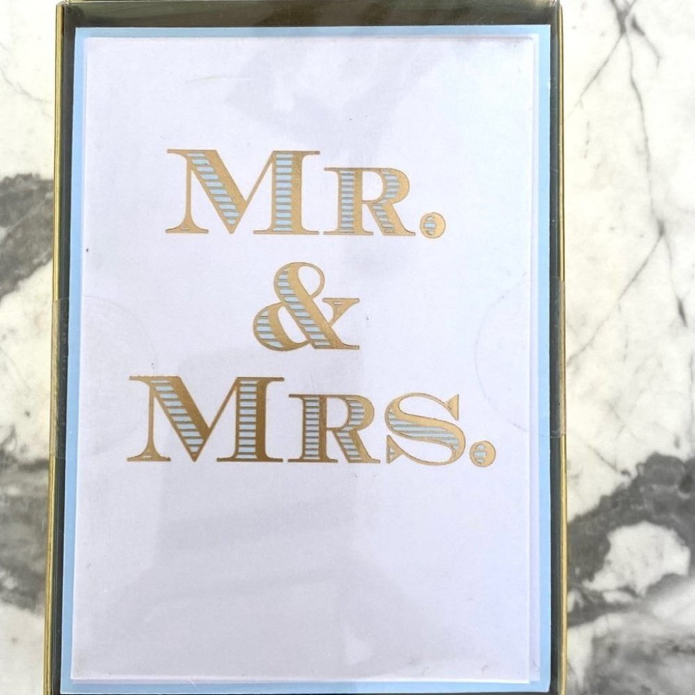 Mr & Mrs Graphique 16 Cards & Envelopes